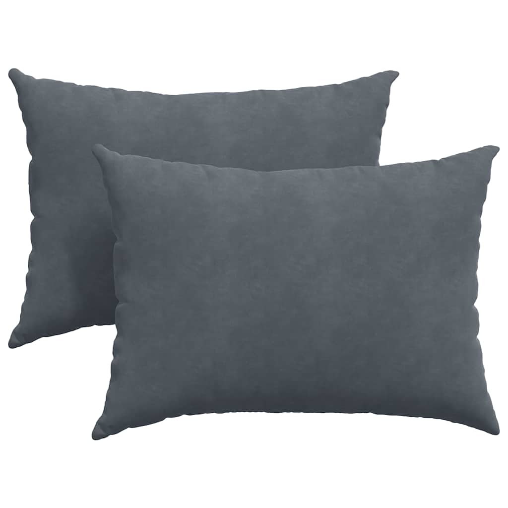 Sofakuddar 2 pcs Mörkgrå 70 x 50 cm Kordread tyg