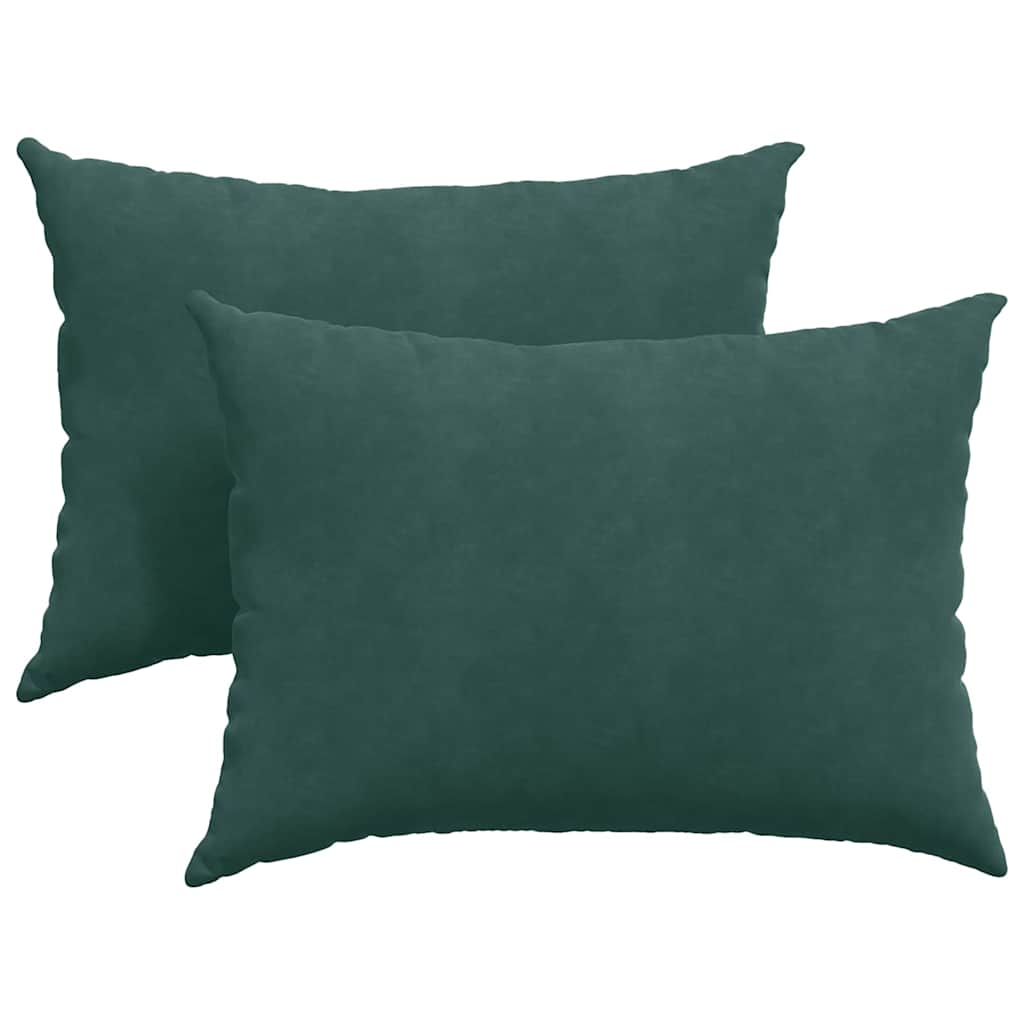 Sofakuddar 2 pcs Mörkgrön 70 x 50 cm Kordread tyg