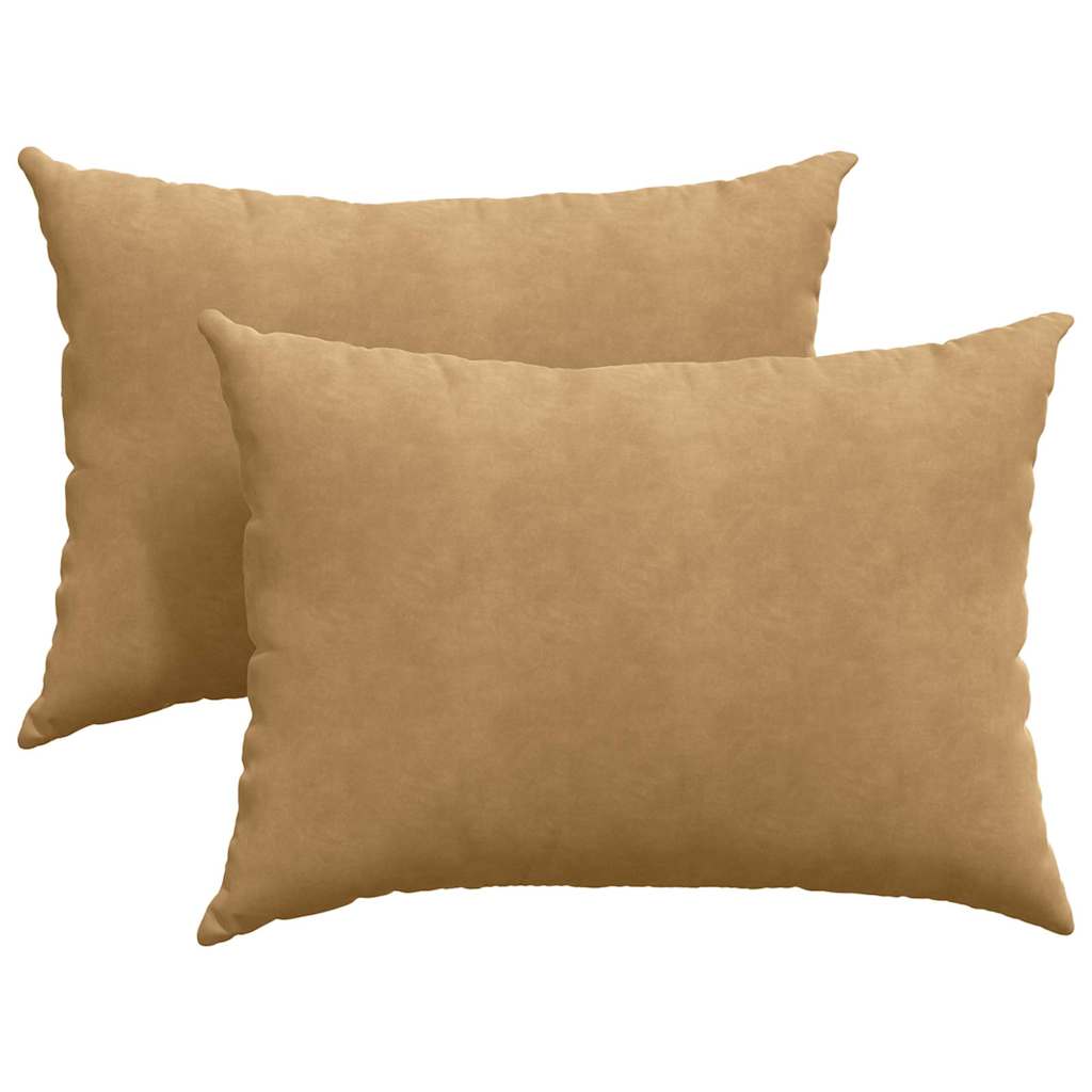 Sofakuddar 2 pcs Brun 70 x 50 cm Kordread tyg