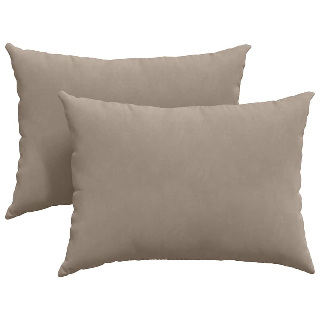 Sofakuddar 2 st tyg Taupe 70 x 50 cm