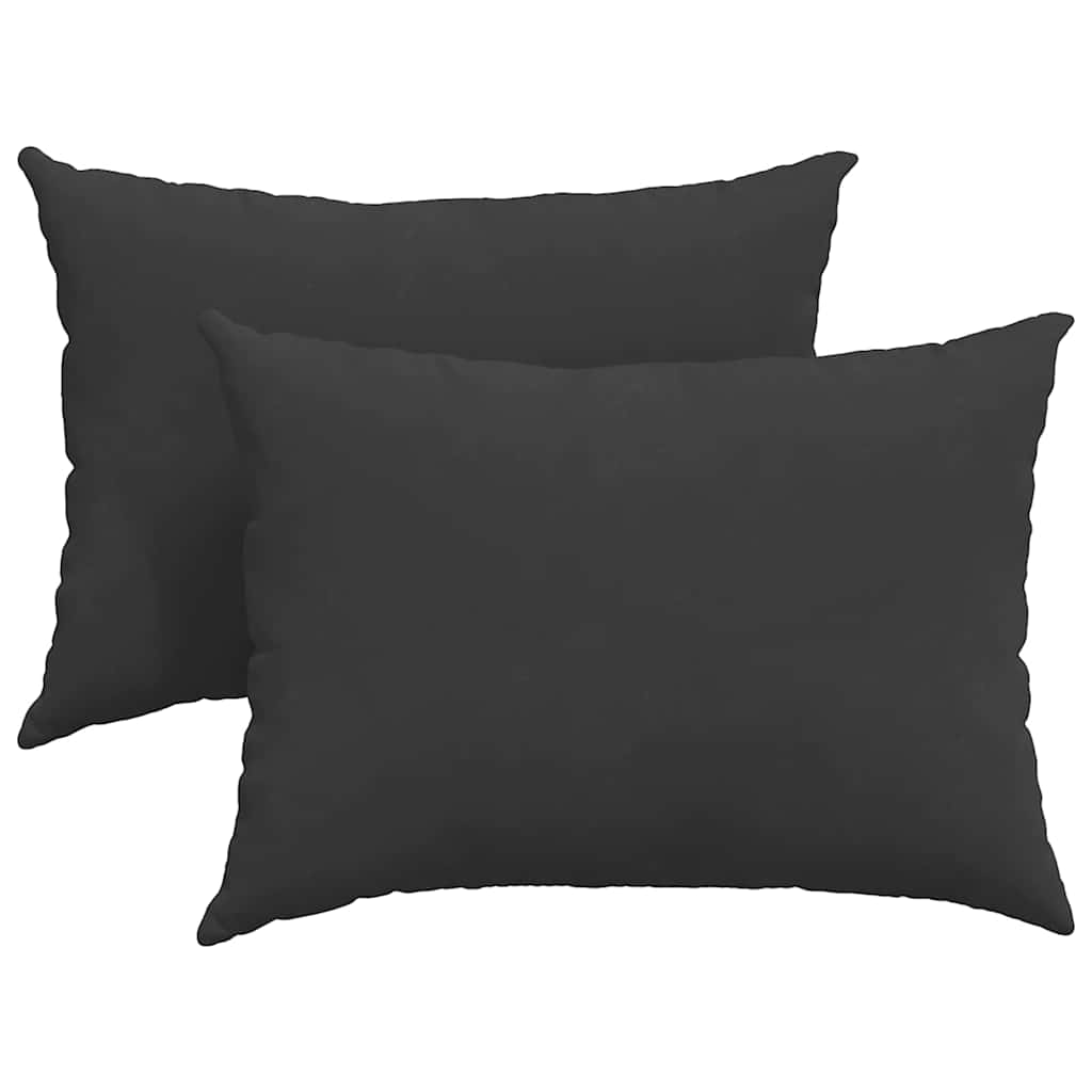 Sofakuddar 2 st tyg Svart 70 x 50 cm
