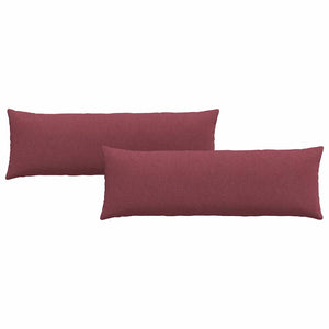 Sofakuddar 2 pcs Vinröd 120 x 40 cm tyg