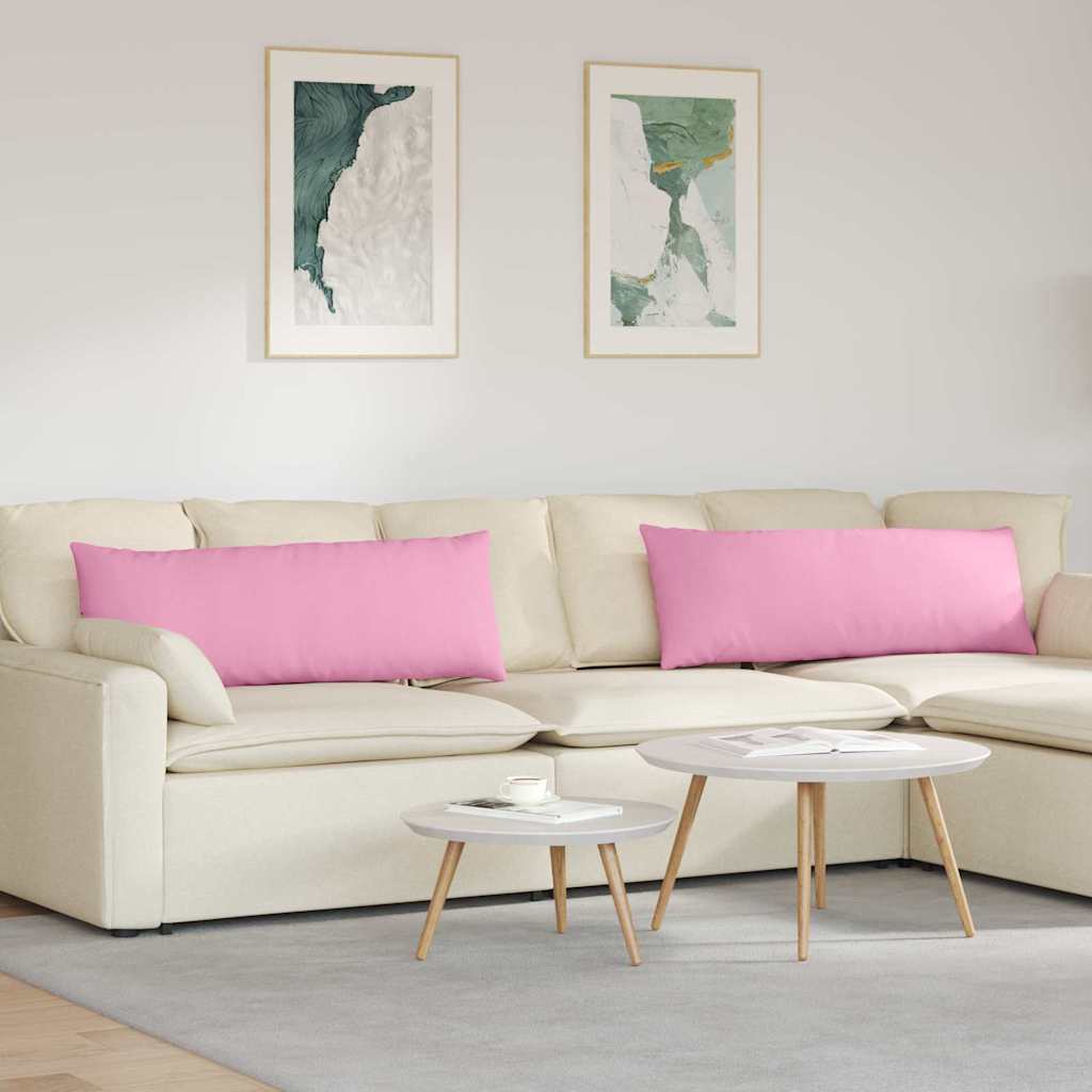 Sofakuddar 2 st tyg Rosa 120 x 40 cm