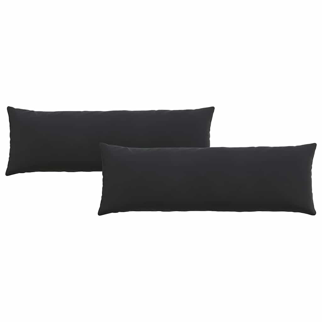 Sofakuddar 2 st Svart 120 x 40 cm Kordread tyg