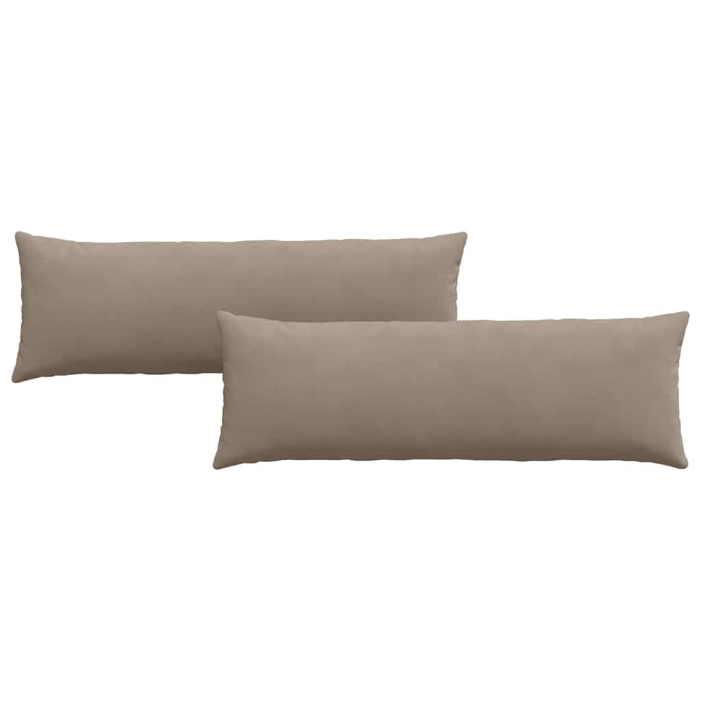 Sofakuddar 2 st tyg Taupe 120 x 40 cm