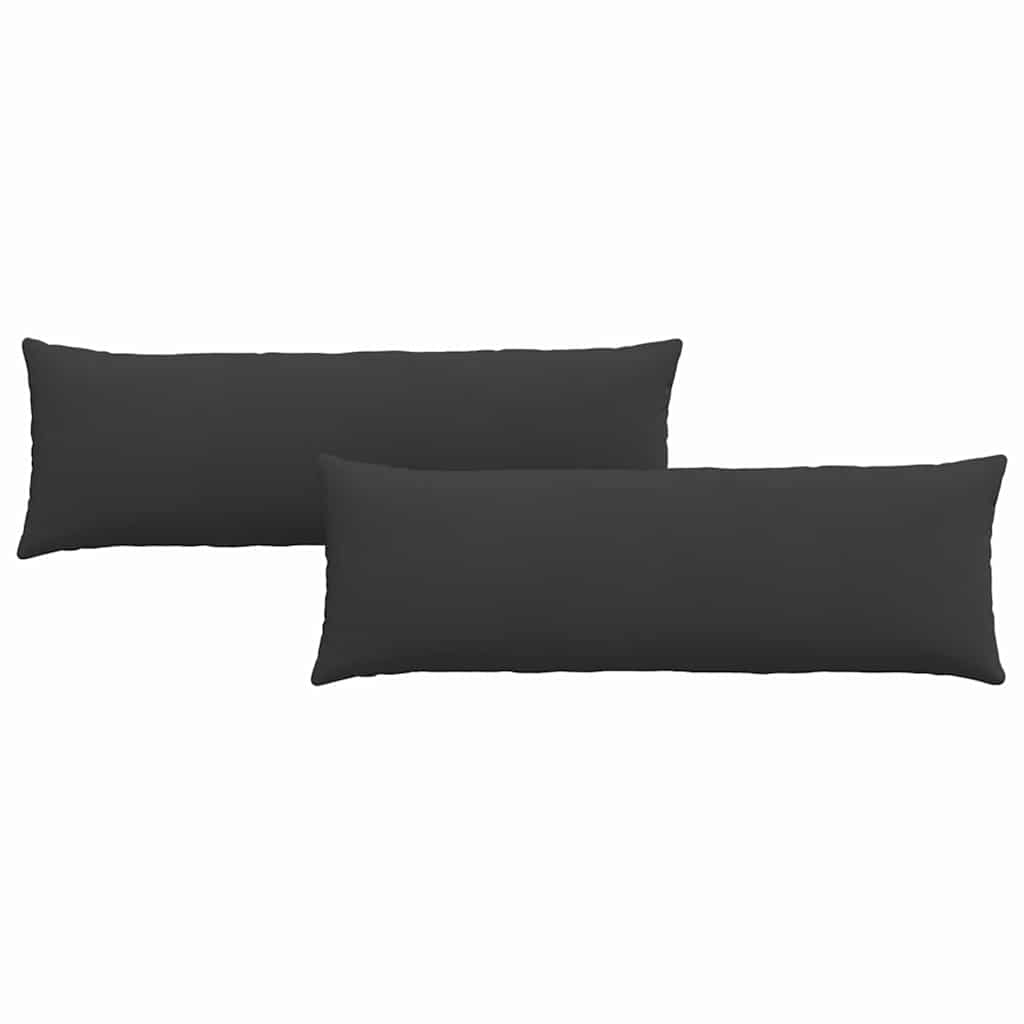 Sofakuddar 2 st tyg Svart 120 x 40 cm
