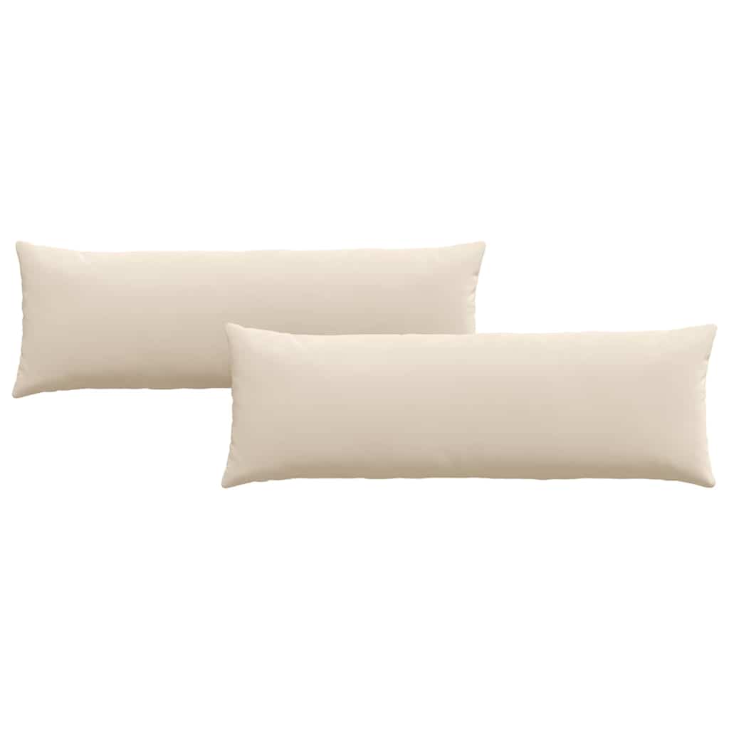Sofakuddar 2 st tyg Beige 120 x 40 cm