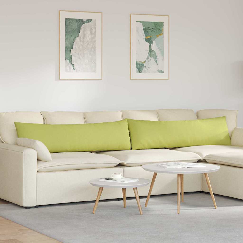 Sofakuddar 2 st tyg Ljusgrön 145 x 40 cm