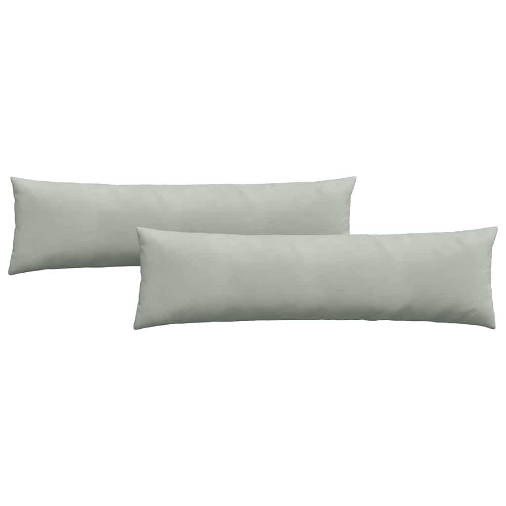 Sofakuddar 2 st Ljusgrå 145 x 40 cm Kordread tyg