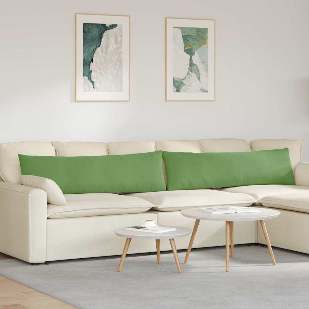 Sofakuddar 2 st Ljusgrön 145 x 40 cm Kordread tyg
