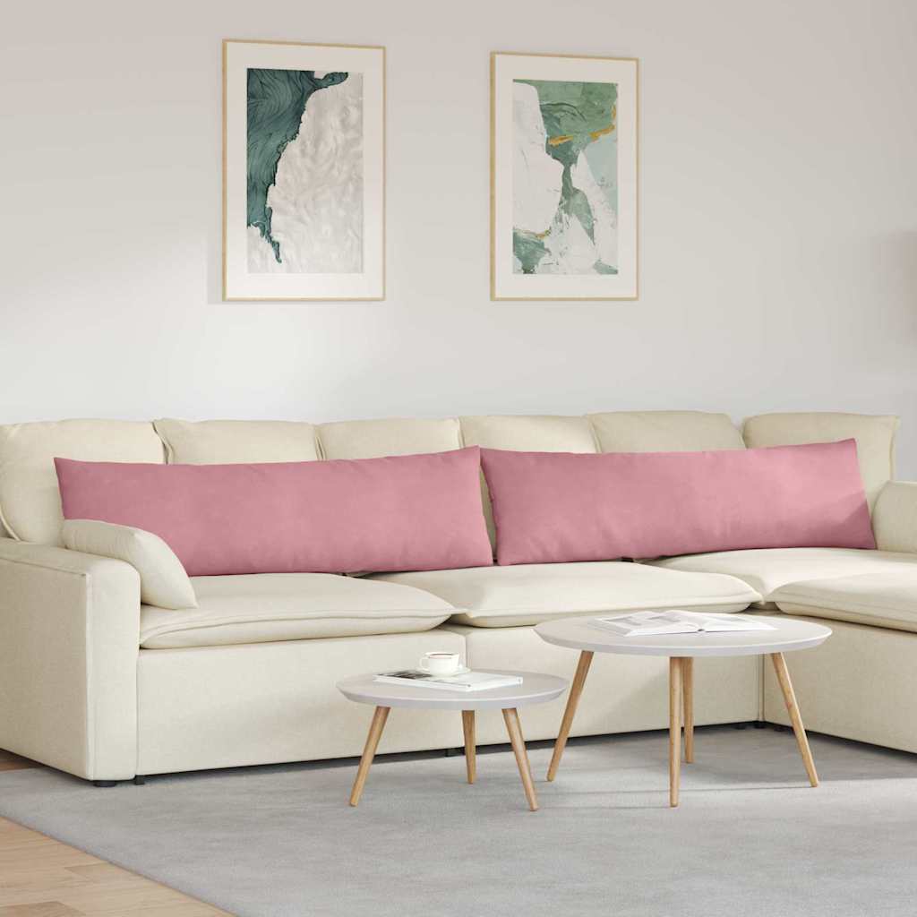 Sofakuddar 2 pcs Rosa 145 x 40 cm Kordread tyg
