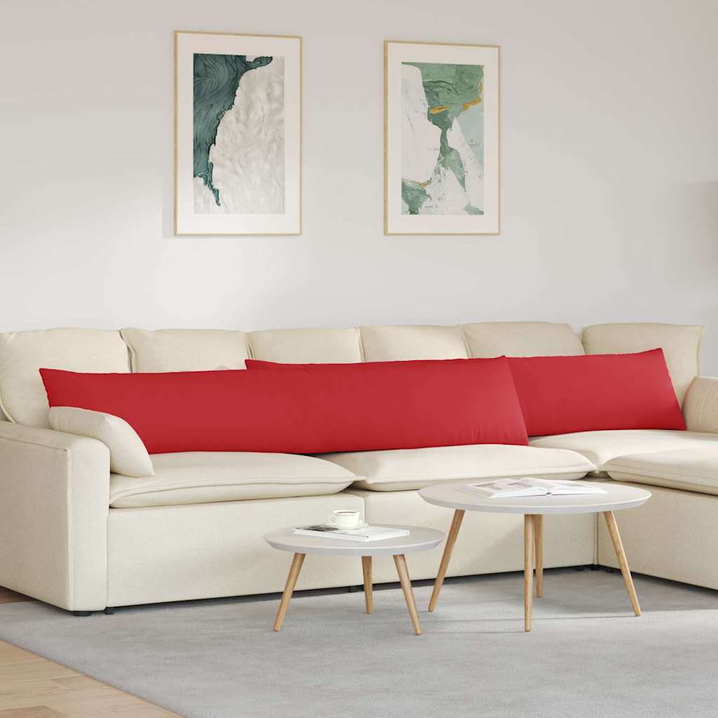 Sofakuddar 2 st tyg Röd 200 x 40 cm