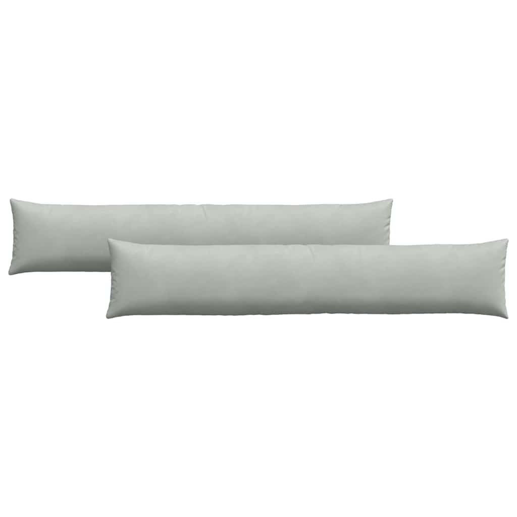 Sofakuddar 2 st Ljusgrå 200 x 40 cm Kordread tyg