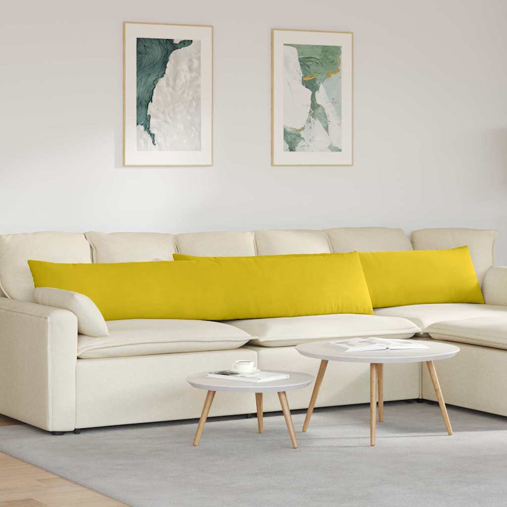Sofakuddar 2 st Gul 200 x 40 cm Kordread tyg