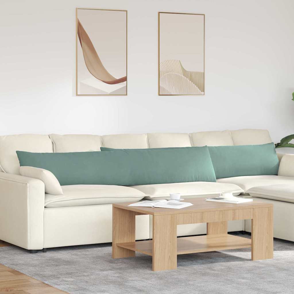 Sofakuddar 2 st Havgrön 200 x 40 cm Kordread tyg