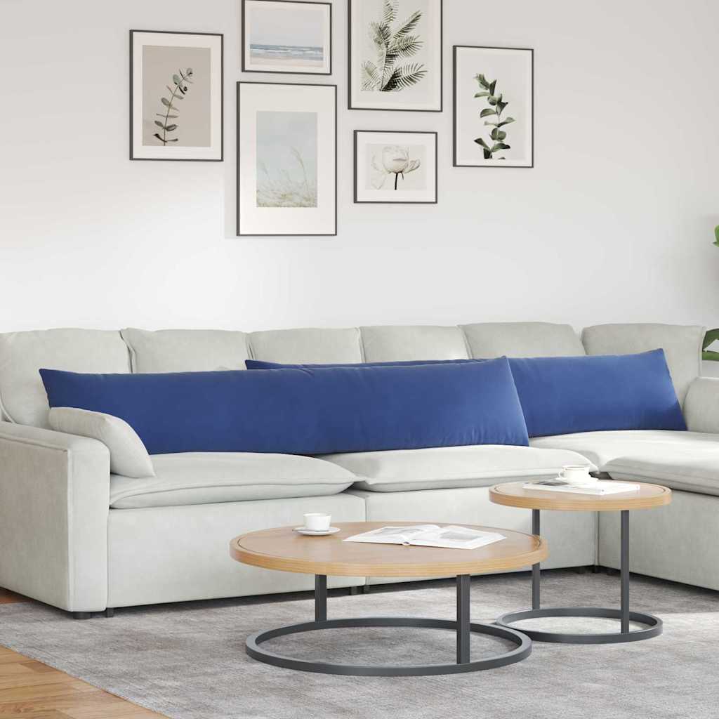 Sofakuddar 2 st Polisblå 200 x 40 cm Kordread tyg