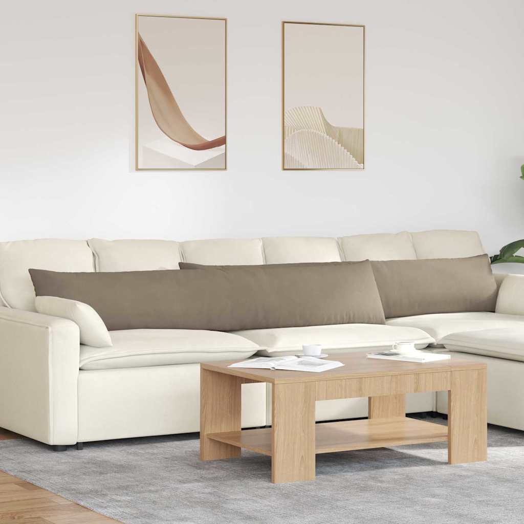 Sofakuddar 2 st tyg Taupe 200 x 40 cm