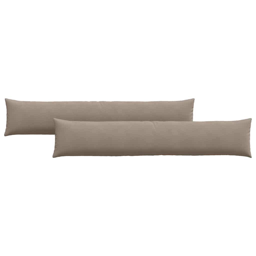 Sofakuddar 2 st tyg Taupe 200 x 40 cm