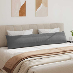 Sofakuddar 2 pcs Mörkgrå 200 x 40 cm tyg