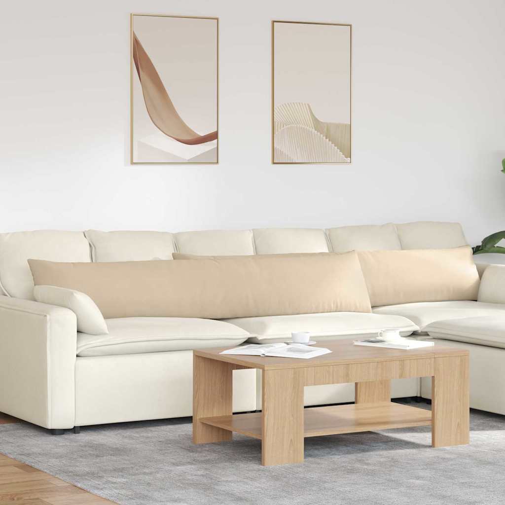 Sofakuddar 2 st tyg Kräm 200 x 40 cm