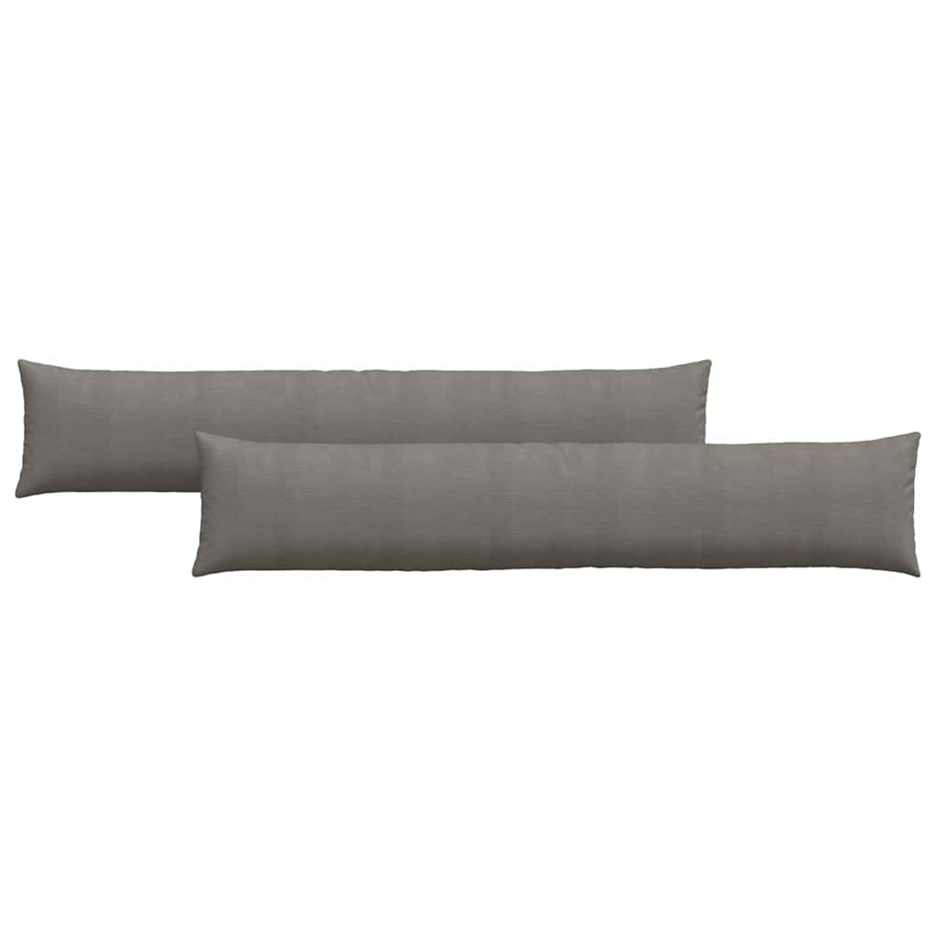 Sofakuddar 2 st Ljusgrå 200 x 40 cm Kordread tyg