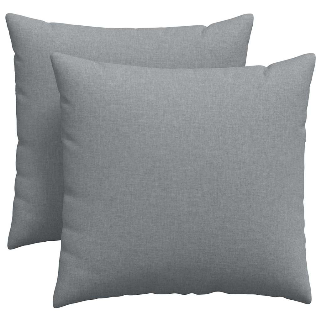 Sofakuddar 2 st tyg Ljusgrå 45 x 45 cm