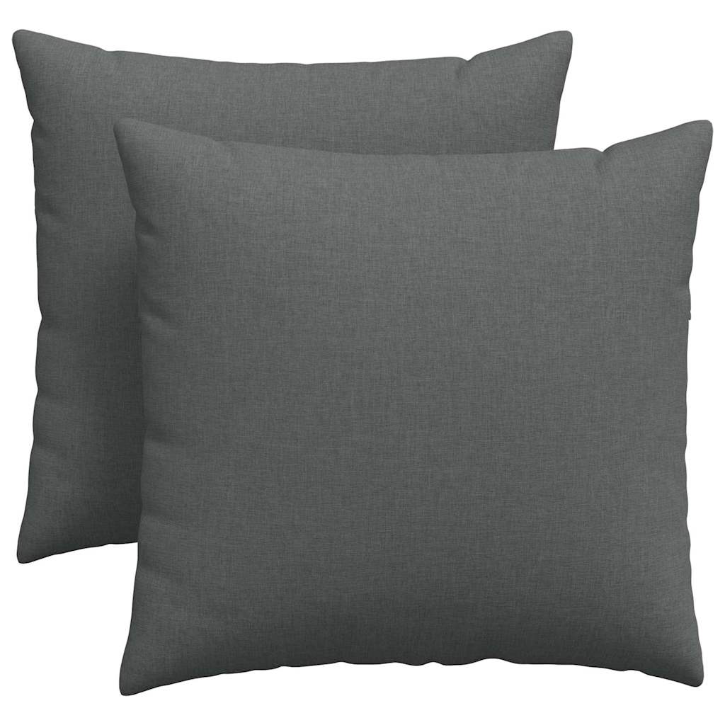 Sofakuddar 2 st tyg Mörkgrå 45 x 45 cm