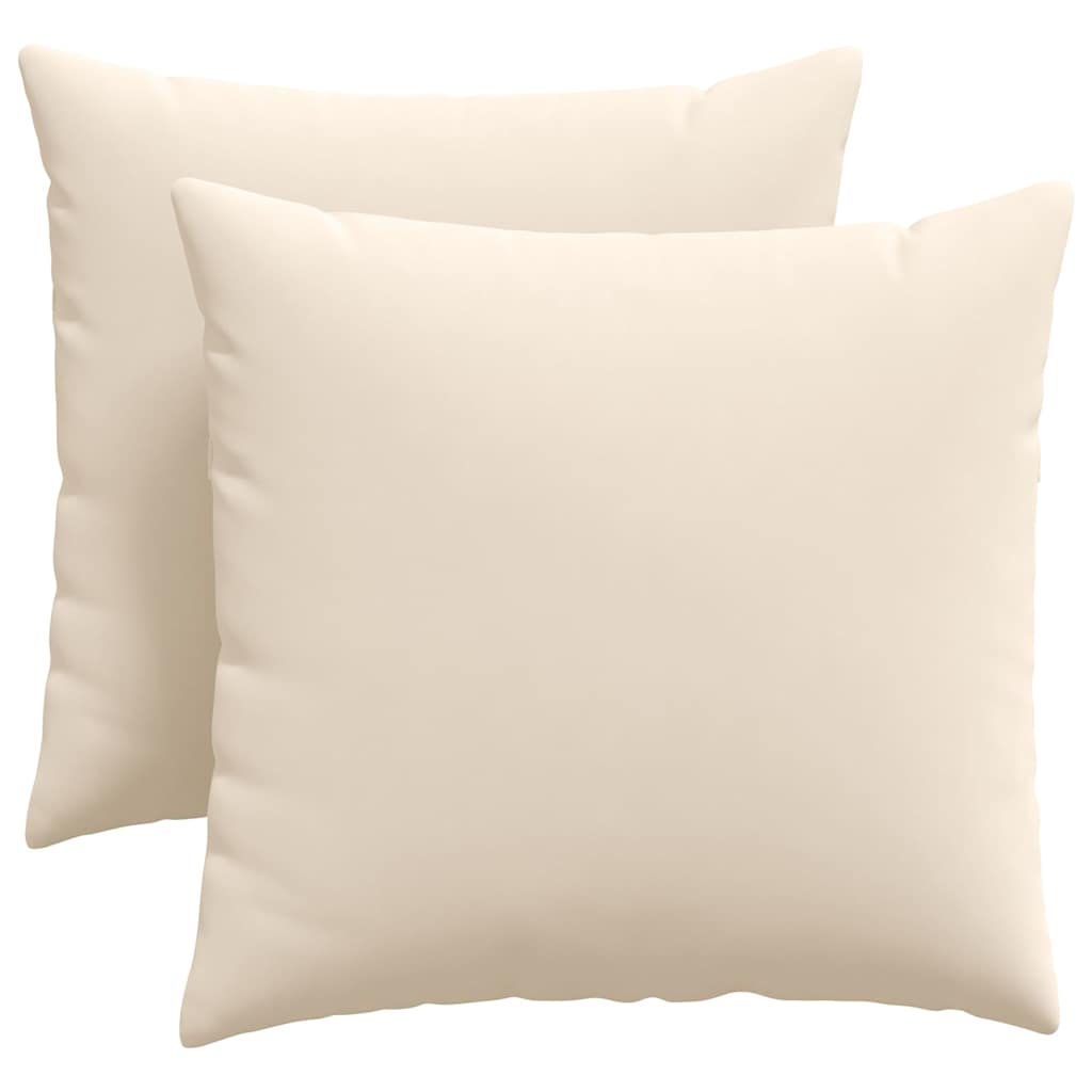 Sofakuddar 2 st tyg Beige 45 x 45 cm