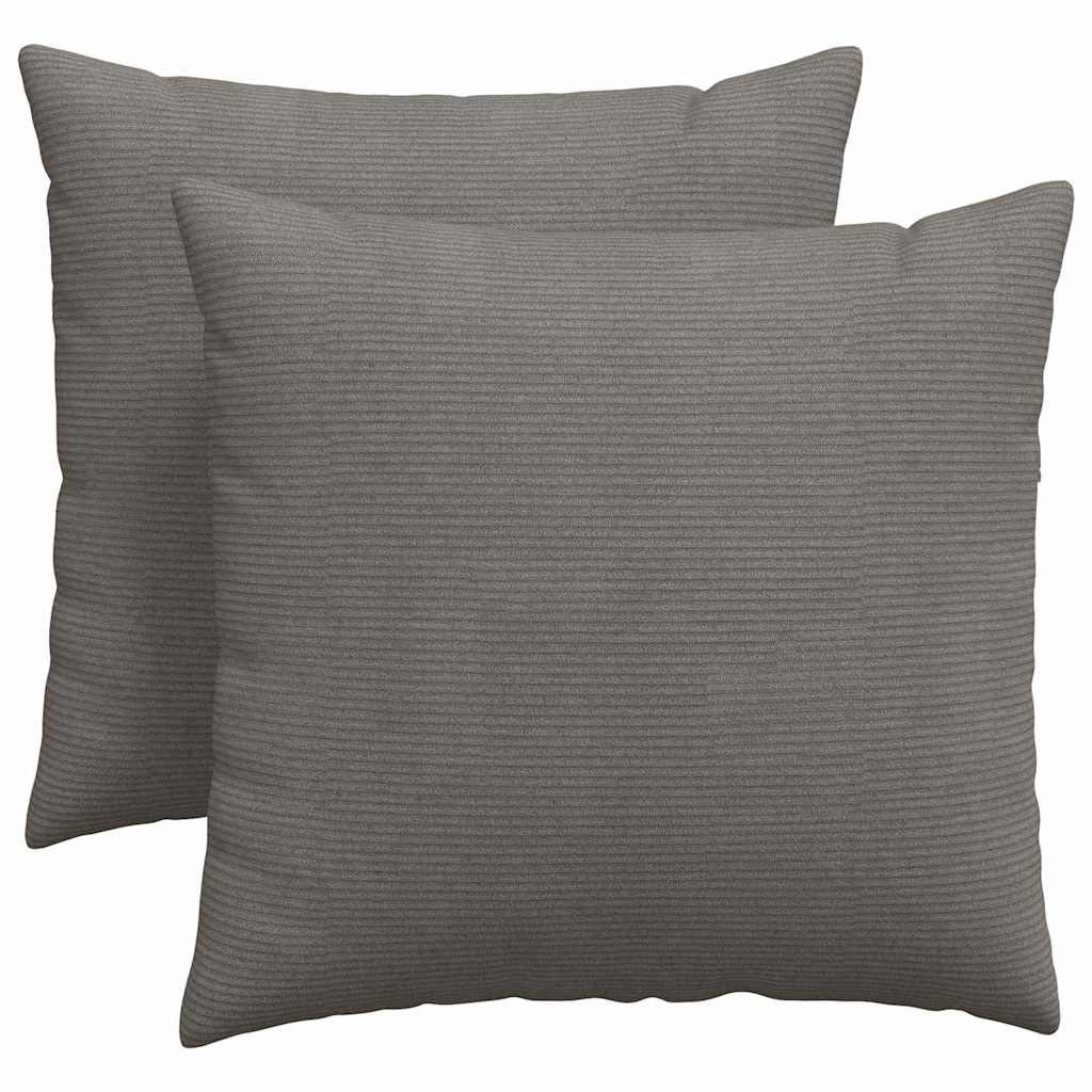 Sofakuddar 2 st Ljusgrå 45 x 45 cm Kordread tyg