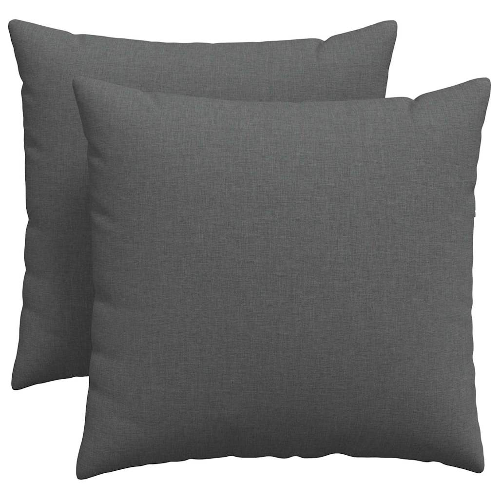 Sofakuddar 2 st tyg Mörkgrå 50 x 50 cm