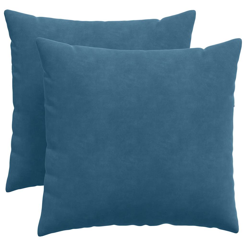 Sofakuddar 2 pcs Blå 50 x 50 cm Kordread tyg