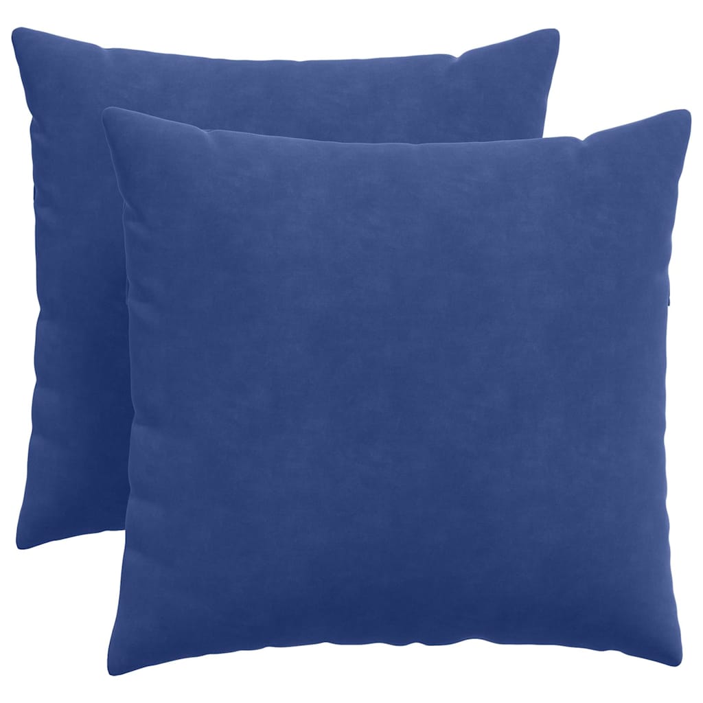 Sofakuddar 2 pcs Polisblå 50 x 50 cm Kordread tyg