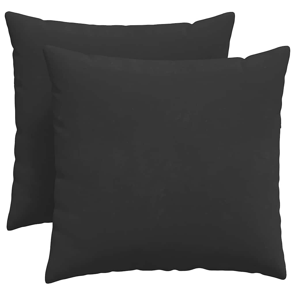 Sofakuddar 2 st tyg Svart 50 x 50 cm