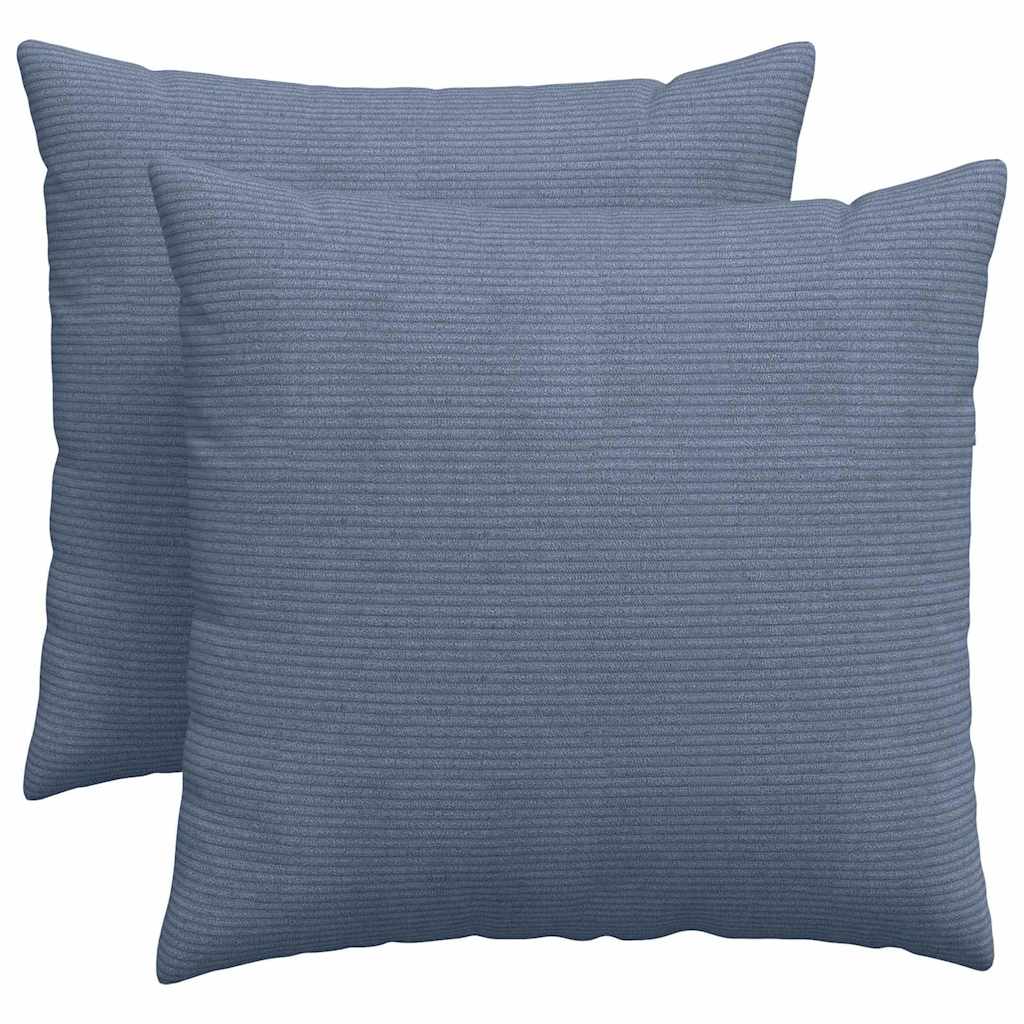 Sofakuddar 2 pcs Blå 50 x 50 cm Kordread tyg