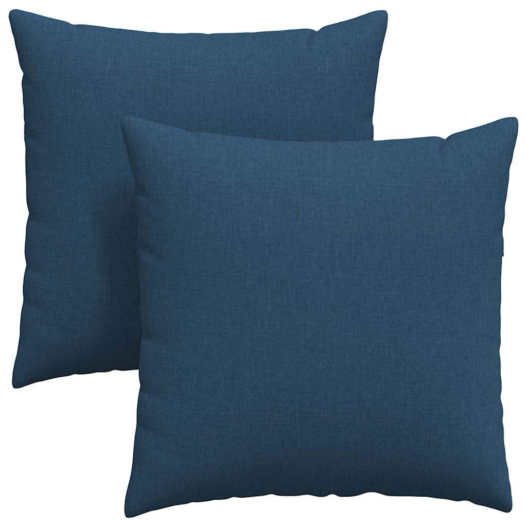Sofakuddar 2 st tyg Blå 60 x 60 cm
