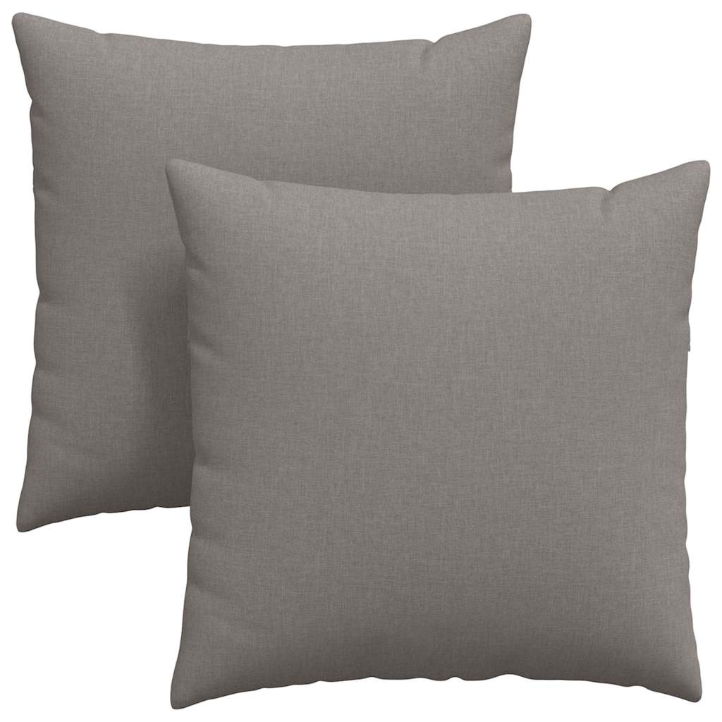 Sofakuddar 2 st tyg Taupe 80 x 80 cm