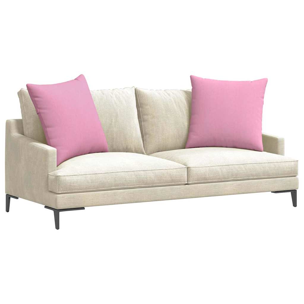 Sofakuddar 2 st tyg Rosa 80 x 80 cm