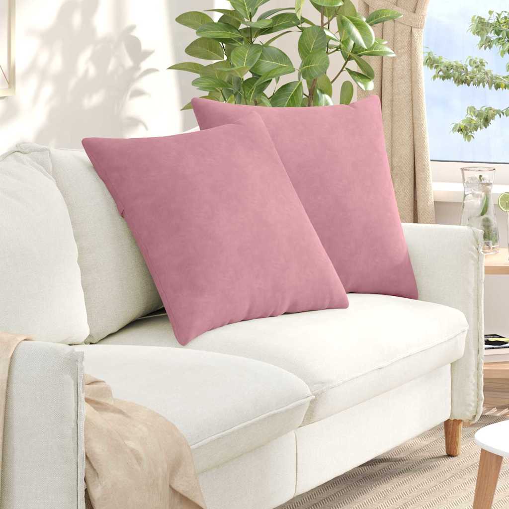 Sofakuddar 2 st Rosa 80 x 80 cm Kordread tyg