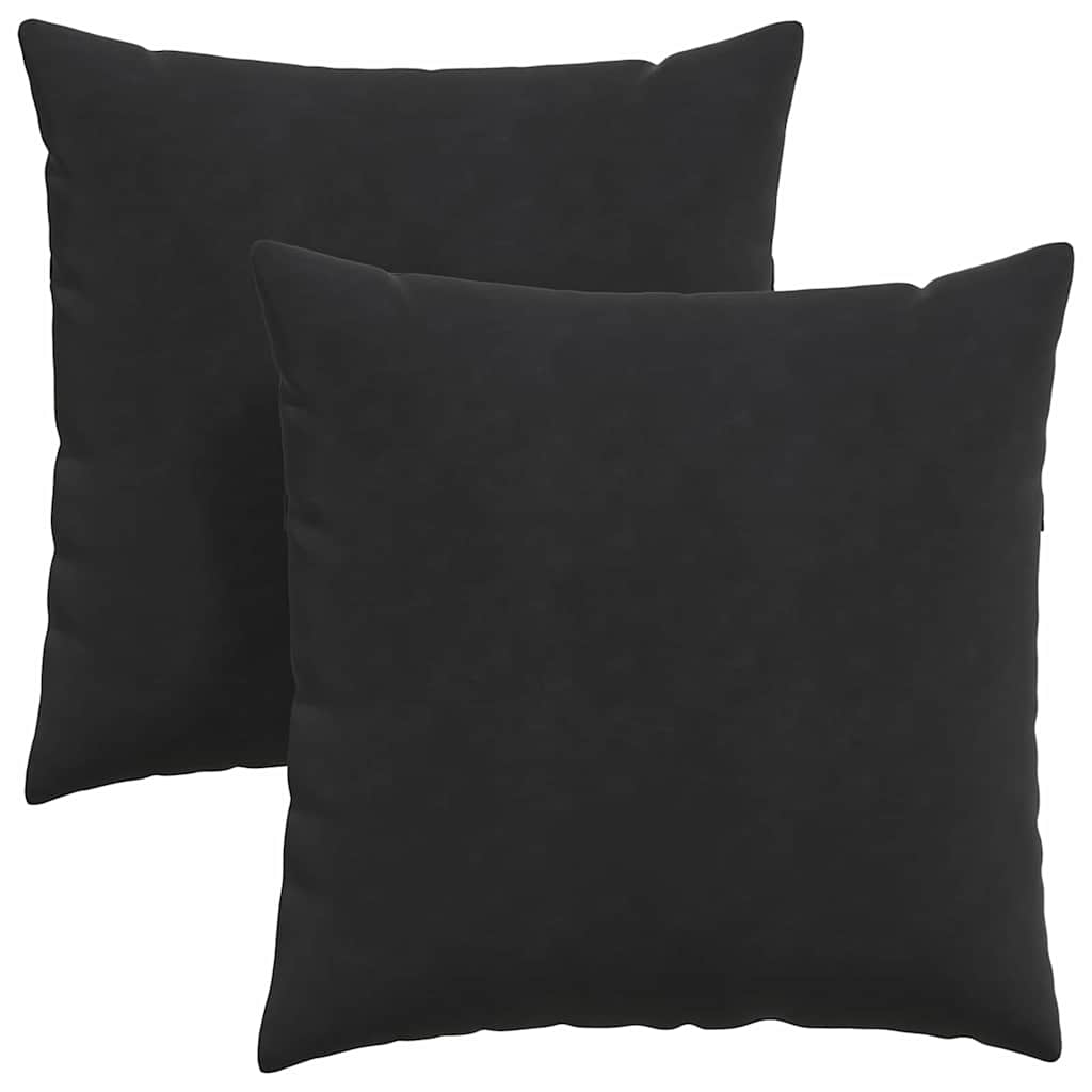 Sofakuddar 2 st Svart 80 x 80 cm Kordread tyg