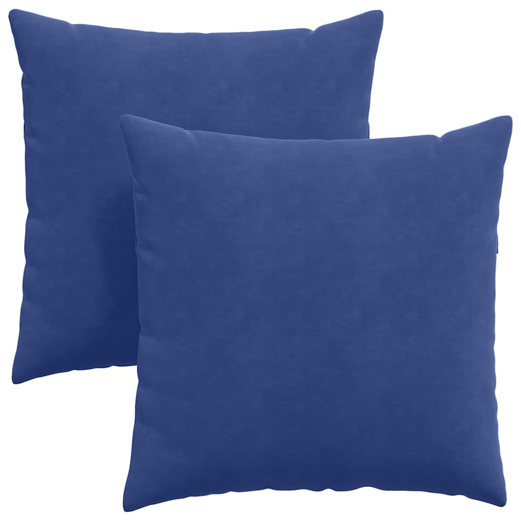 Sofakuddar 2 pcs Polisblå 80 x 80 cm Kordread tyg