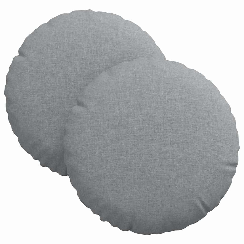 Sittkuddar 2 st Tyg Ljusgrå Ø30 x 13 cm