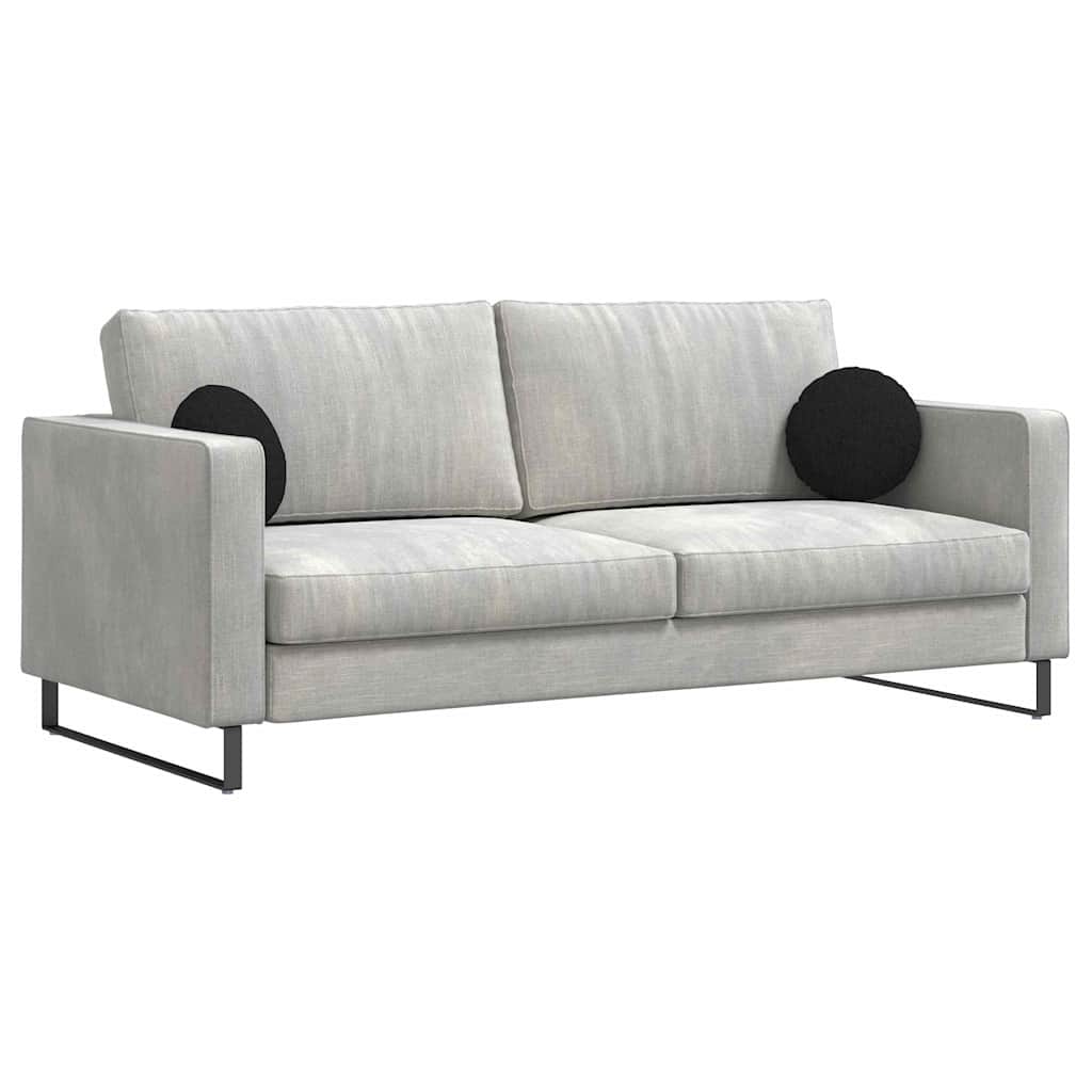 Sittkuddar 2 st tyg Svart Ø30 x 13 cm