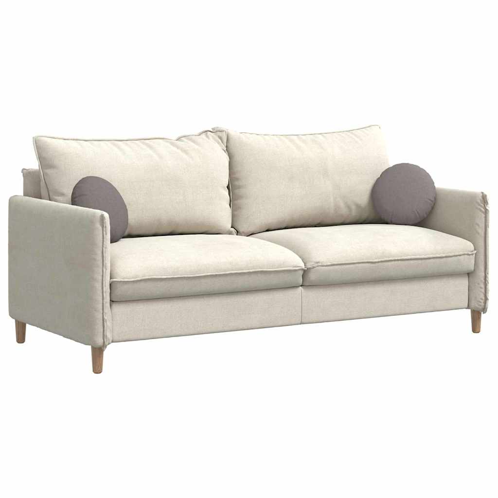 Sittkuddar 2 st tyg Taupe Ø30 x 13 cm