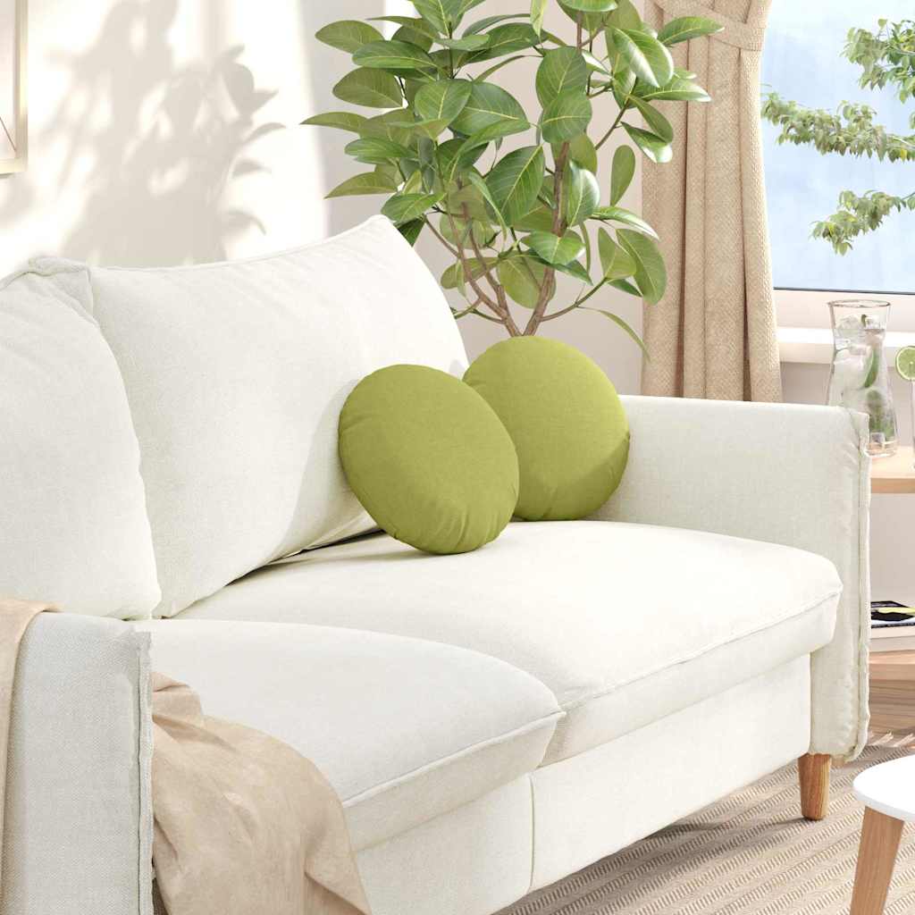 Sittkuddar 2 st Tyg Ljusgrön Ø30 x 13 cm