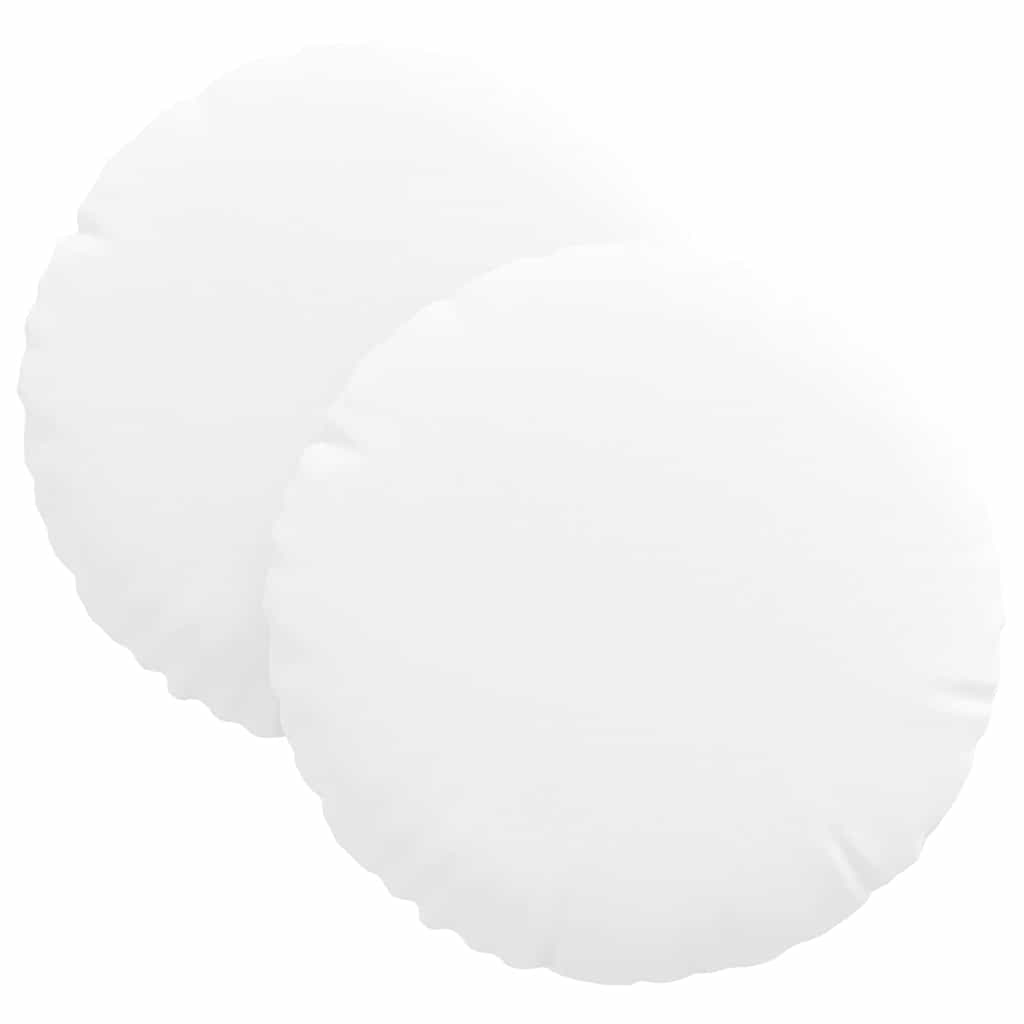 Sittkuddar 2 st Tyg Vit Ø30 x 13 cm