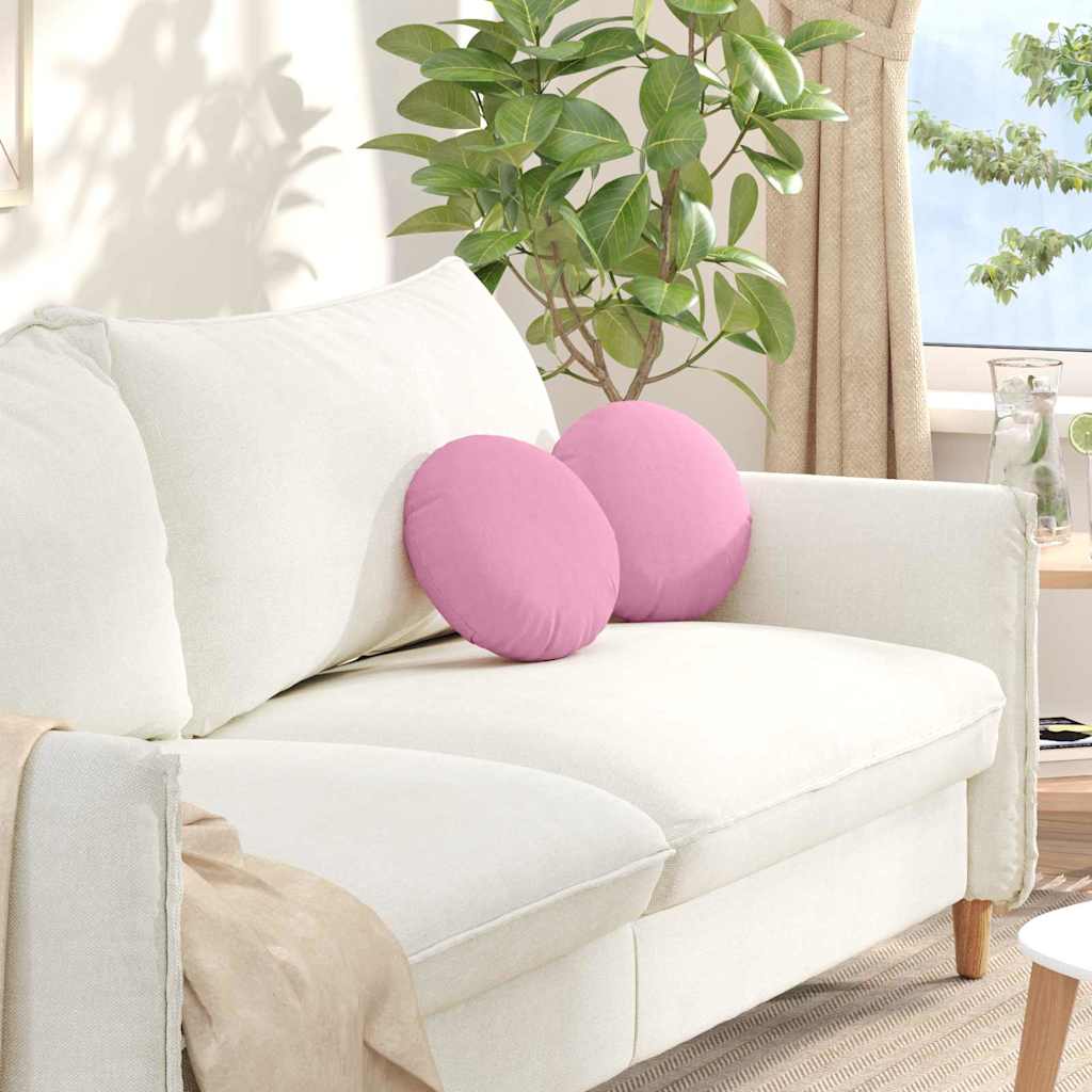 Sittkuddar 2 st Tyg Rosa Ø30 x 13 cm