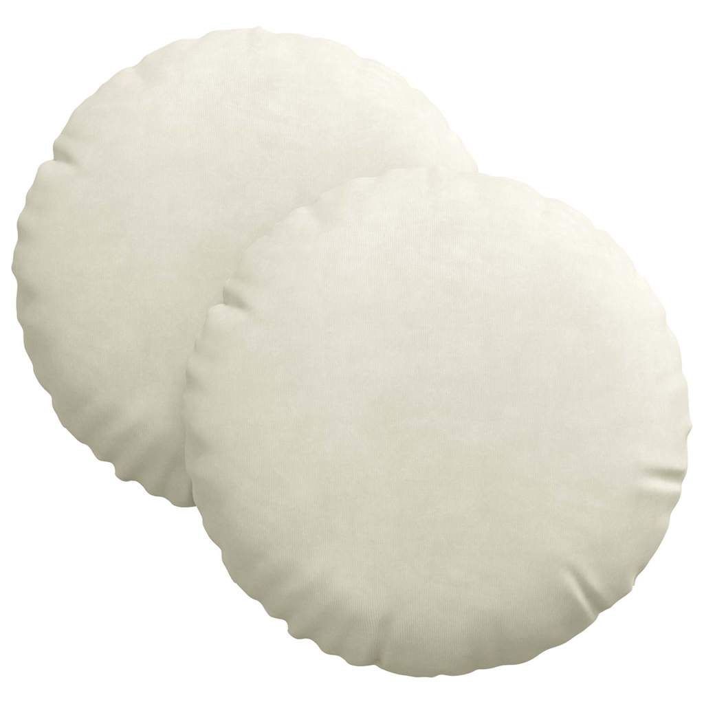 Sittkuddar 2 st Sammet Kräm Ø30 x 13 cm