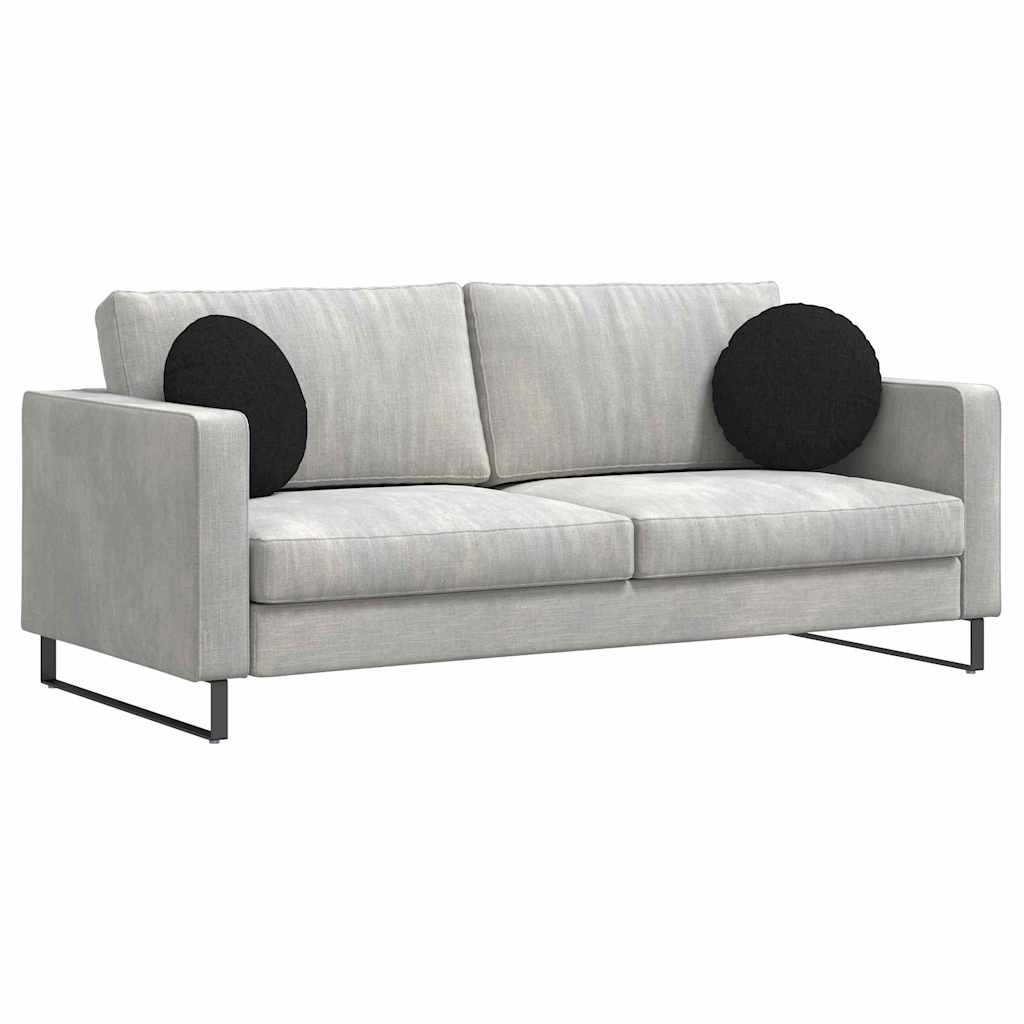 Sittkuddar 2 st tyg Svart Ø40 x 13 cm