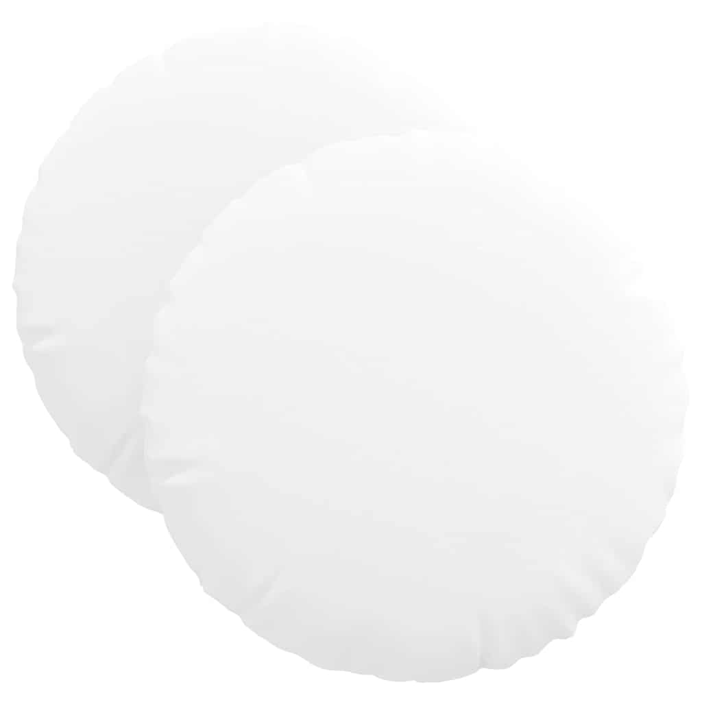 Sittkuddar 2 st Tyg Vit Ø40 x 13 cm
