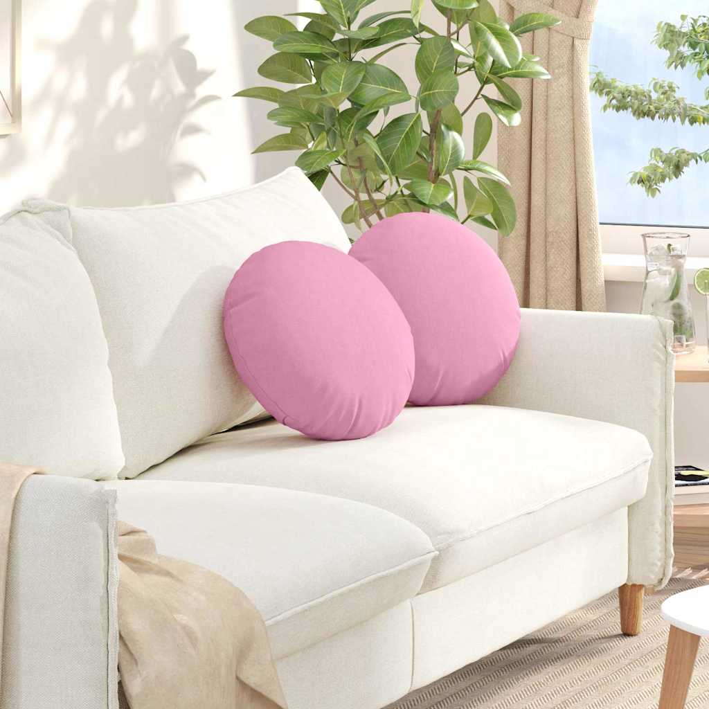 Sittkuddar 2 st Tyg Rosa Ø40 x 13 cm